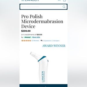 Lancer pro polish microdermabrasion device with diamond tip